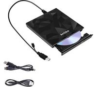 External CD DVD Drive TypeC USB 3.0 Extended Cable Backup Power Line DVD Player CD/DVD +/-RW Burner Reader for Laptop Desktop PC Apple Mac Macbook Pro Windows 11/10 / XP Linux OS (TypeCdiamond)