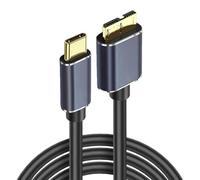 External Hard Drive Cable - 1m, USB 3.0 Cable, Fast Charging Cables | USB C To Micro-B, 5Gbps Data Transfer, 3A Charging, Universal Cables For Laptops, Phones, Camera, External Hard Drives, Travel Use