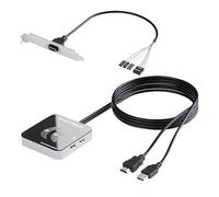 Externer PC Power Switch USB 3.0 - Desktop Einschaltknopf Schwarz | 117 cm USB Power Button Für Computer Home Büro Hotel | Einfaches Einschalten 210 g PVC 8 x 8 cm Langer Kabel Mod