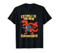 Extinct Is The New Superpower Dinosaur Superpower Gráfico Camiseta