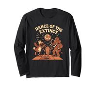 Extinto Animal Humor Ciencia Profesor Broma Retro Disco Dance Manga Larga