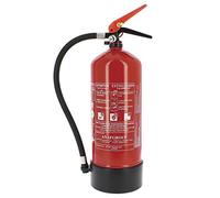 EXTINTOR ALTA EFICACIA 6KG INCLUYE SOPORTE PARED + BASE PVC + SEÑAL FOTOLUMINISCENTE A4 210x297 mm
