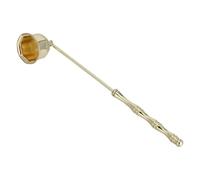 Extintor de Mecha de Vela de Acero Inoxidable, Mango Largo Ergonómico | Campana Elegante y Vintage, Uso en Spa y Granja, para Velas en Frasco sin Aroma, Dorado