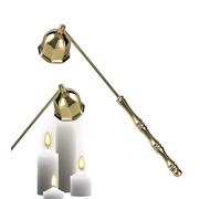 Extintor de vela vintage - Extintor de llama con forma de campana de acero inoxidable | Herramienta sin humo de mango largo para la seguridad de cumpleaños, vacaciones, camping, hotel, etc