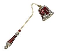 Extintor de velas, de metal con mango largo, 17,2 x 5,6 cm, extintor de llama de mecha decorativo, estilo retro para extinguir de forma segura las llamas de las velas (rojo oscuro)