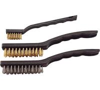 EXTOL CRAFT Cepillo de acero, juego de 3 unidades, Fe/latón, Fe