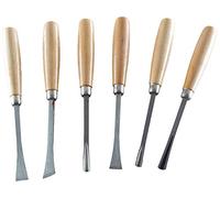 EXTOL CRAFT Juego de 6 cinceles de madera con mango de madera