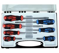 EXTOL PREMIUM Destornillador, juego de 7 unidades, 4x(-),3x(PH), CrV