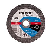 EXTOL PREMIUM Discos de corte para acero inoxidable, 5 unidades, 115 x 0,8 x 22,2 mm