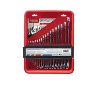 Extol Premium Juego de llaves anulares planas, 18 unidades, 6-24 mm