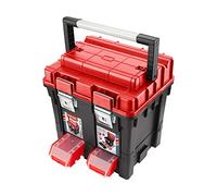 EXTOL PREMIUM Maletín de herramientas HD, 450 x 350 x 450 mm, mango AL, hebillas de metal