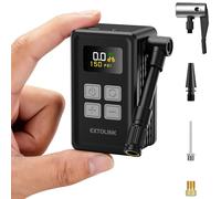 EXTOLINK Mini Bomba de Aire Bicicleta, Máx 150 PSI Compresor Aire Portatil Bicicleta con Pantalla Digital, Inflado de 20-seg Inflador Bicicletas Eléctrica para Bicicletas de Carretera, montaña