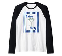 Extra Dirty Martini cóctel Viejo Dinero Estético Martini Camiseta Manga Raglan