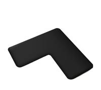 Extra Lar LSd - Alfombrilla de baño ultra ausente de franela de 1 cm para base de inodoro para Clete Cove (negro, 120 x 120 x 45 cm) - Alfombra de baño antideslizante suave de secado rápido