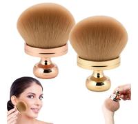 Extra Large Body Makeup Brush, 74mm Self Tanner Back Applicator, 3" Wide Kabuki Body Brush, Self-Tanner & Powder Applicator for Face, Legs, Bronzer/Blush Blending (Gold+Rose Gold)