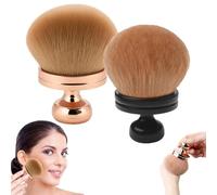 Extra Large Body Makeup Brush, 74mm Self Tanner Back Applicator, 3" Wide Kabuki Body Brush, Self-Tanner & Powder Applicator for Face, Legs, Bronzer/Blush Blending (Black+Rese Gold)