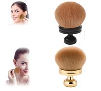 Extra Large Body Makeup Brush, 74mm Self Tanner Back Applicator, Body Coverage Perfector, Kabuki Brush for Bronzers Blend Self Tanning Applicator, Bodys Makeup Brushs (Black+Gold)
