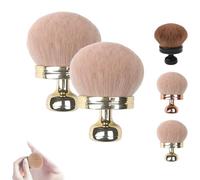 Extra Large Body Makeup Brush, 74mm Self Tanner Back Applicator, Soft Wide-Headed Kabuki Brush, For Face, Legs, Blush Blending, Summer travel makeup for Women who Love beauty (gold 2)