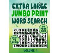 Extra Large Jumbo Print Word Search 50 Font Size - Volume 1: Easy To Read Word Find Puzzles for Older, Senior Eyes