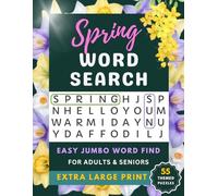 Extra Large Print Spring Word Search: Jumbo Words Seek & Find Puzzle Book for Seniors & Adults, 55 Cozy Spring Themed Puzzles for Relaxation & Easy ... Large Print Words Search Books, Jumbo Font)