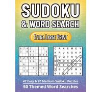 Extra Large Print Sudoku & Word Search Activity Book: Jumbo Print Puzzles for Adults & Seniors | Beginner-Friendly, Easy to Medium Difficulty | Games with Big Letters (30 Pt Font Size)