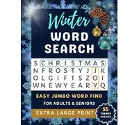 Extra Large Print Winter Word Search: Jumbo Words Seek & Find Puzzle Book for Adults & Seniors, 55 Cozy Christmas, New Year Holiday Themed Puzzles (Extra Large Print Words Search Books, Jumbo Font)