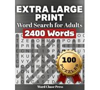 Extra Large Print Word Search for Adults: Perfect for Seniors | Big Letters | 2400 Words of Brain Boosting Fun | 100 Puzzles