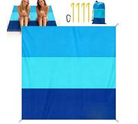 Extra-Large Waterproof Beach Mat - 78 Inches X 82 Inches | Portable And Lightweight Beach Blanket | Sand-Resistant And Wear-Resistant Outdoor Mat For Picnic, Camping, Hiking, Large Family Size