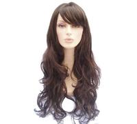 Extra Long, Dark Brown Wig With A Side Sweeping Fringe And Beautiful Big Curls: Marina 250g by Annabelles Wigs