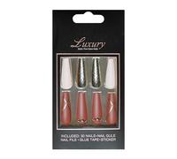 Extra Long French Press- Nails with Glue Gel | Reusable Ballet False Nails for Weddings & Special Occasions | Elegant Acrylic Glue- Nails