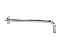 Extra Long Shower Arm 16 Inch | Stainless Steel Rain Shower Head Extension | Wall Mount Replacement Flange Set with Chrome Finish for Bathroom/Tub/Rainfall Shower