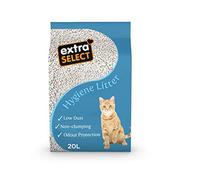 Extra Select Arena para Gatos de higiene, 20 litros higiénica prémium, Silicato de Calcio, Gris, 20