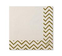 Extra SERVILLETA MESA EXTRA CHEVRON PAPEL BLANCO/ORO 33X33 07RCL 20 PZ