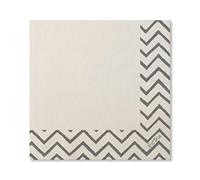 Extra SERVILLETA MESA EXTRA CHEVRON PAPEL BLANCO/PLATA 33X33 07RCA 20 PZ