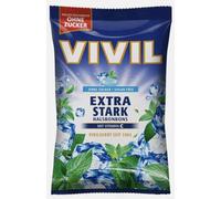 EXTRA STARK Hustenbonbons - Bonbons sans sucre à la menthe extra forte avec vitamine C - Compatible avec Vivil - 120g