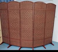 Extra Tall 180cm Folding Room Divider - 3/4/5/6/7/8 Panels for Garden Classroom Dorm Doctor’s Office Brown Indoor Partitions Space Divider