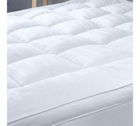 Extra Thick Pillow Top 3 Inch Mattress Topper Queen Size for Firm Mattress, Cooling Fluffy Cotton Hotel Mattress Bed Topper for Cloud Like Sleep & Back Pain, Plush Soft Pad, Fit to 6”-22” Mattress