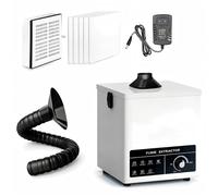 Extracción de humo de 50 W con sistema de filtración de 3 niveles, mini extractor de humo de escritorio, 168 m³/h, < 60 dB, silencioso absorbedor de humo portátil para el humo de soldadura, vapor