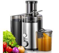 Extracteur de Jus Centrifuge 800W avec Large Goulotte de 3 Pouces, Facile à Nettoyer, Acier Inoxydable, Sans BPA, Idéal pour Fruits et Légumes (Sliver, 800W)