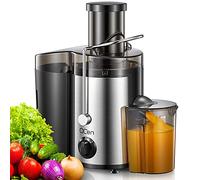 Extracteur de Jus Centrifuge 800W avec Large Goulotte de 3 Pouces, Facile à Nettoyer, Acier Inoxydable, Sans BPA, Idéal pour Fruits et Légumes (Sliver, 500W)