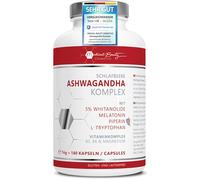 Extracto de Ashwagandha - 180 cápsulas de alta dosis con materia prima de primera calidad patentada KSM-66