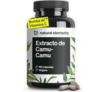 Extracto de Camu Camu 500mg - Vitamina C natural que contribuye al funcionamiento del sistema inmunitario y nervioso* - 180 Cápsulas veganas - Sumistro 6 meses - Probado en laboratorio
