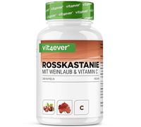 Extracto de castaño de indias - 240 cápsulas - Alta dosis con 1330 mg de extracto por dosis diaria - Castaño de indias con hojas de vid y acerola vitamina C - Sin aditivos indeseables, vegano