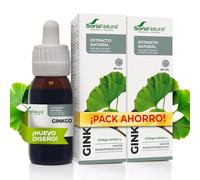 Extracto de ginkgo biloba S. XXI, pack 2 x 50 ml, Soria Natural | Circulación - Actividad mental - Acción antioxidante - Memoria y concentración - Complemento alimenticio