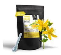 Extracto de hierba de San Juan, 100 g en polvo, sin aditivos, extracto de Hypericum perforatum en polvo, alta dosis, vegano y envasado en Alemania (polvo 100 g)