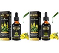 Extracto de hoja de gordolobo para los pulmones, gotas de gordolobo, extracto de hoja de gordolobo premium de apoyo para la limpieza de las vías respiratorias (Paquete de 2)