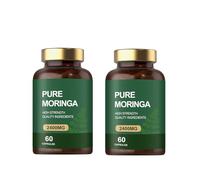 Extracto de hojas de Moringa Oleifera: energía natural para vitalidad y apoyo a la piel, tanto para hombres como para mujeres, 60 unidades,2pcs