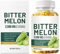 Extracto de melón amargo, extracto 25:1 (2500 mg), 10 % de charantina, sin soja, sin gluten, sin OMG.,1pcs