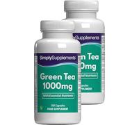 Extracto de té verde 1000 mg | Con tiamina, riboflavina y cromo | Apoya la energía, el metabolismo y la defensa antioxidante | Apto para veganos | 360 cápsulas | Fabricación del Reino Unido