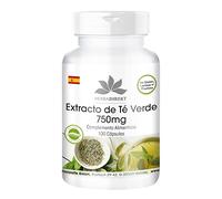 Extracto de té verde 750 mg cápsulas - 100 cápsulas - polifenoles - catequinas - EGCG - cafeína - alta dosis - vegano | HERBADIREKT by Warnke Vitalstoffe - Calidad farmacéutica alemana